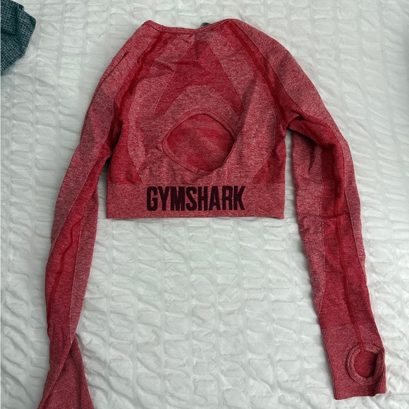 Gymshark Red Long Sleeve Crop Top - Picture 2 of 2